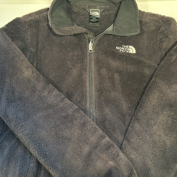The North Face Full Zip Osito Fleece Coat Jacket Womens Medium Black - Picture 1 of 4